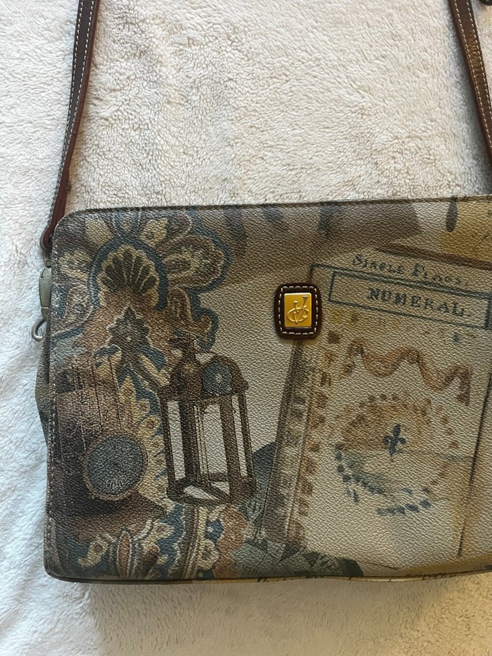 Vintage Vincent Van Gogh Leather Shoulder Bag Art Print Medium Purse